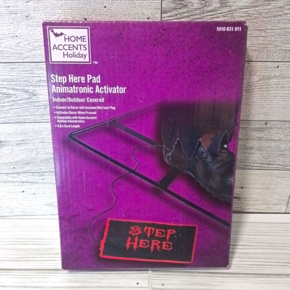 Home Accents Holiday Animatronic Activator Pad Halloween Black/Red Plastic